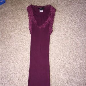 BCBG lace trim tank top